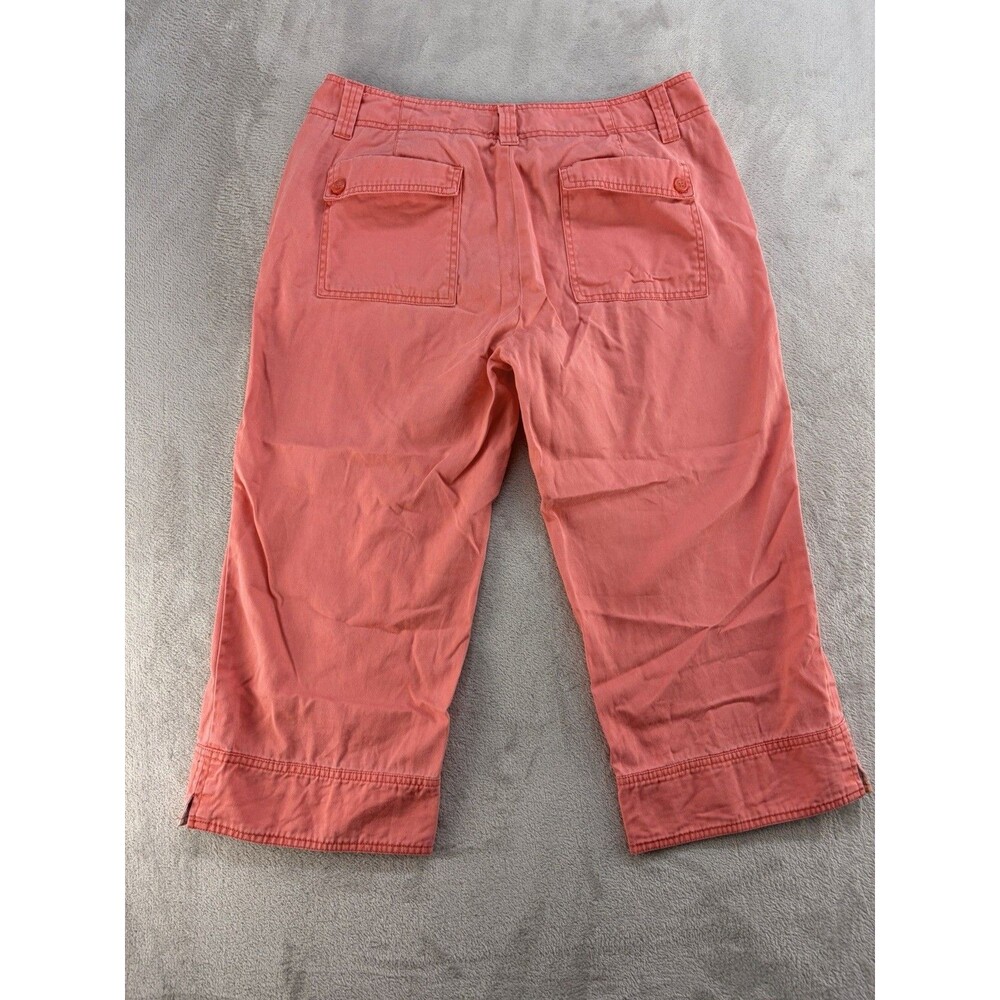 Dockers Nouveau Fit Womens 12 Capris Dark Peach Cotton Blend Chino Stretch - Picture 2 of 9